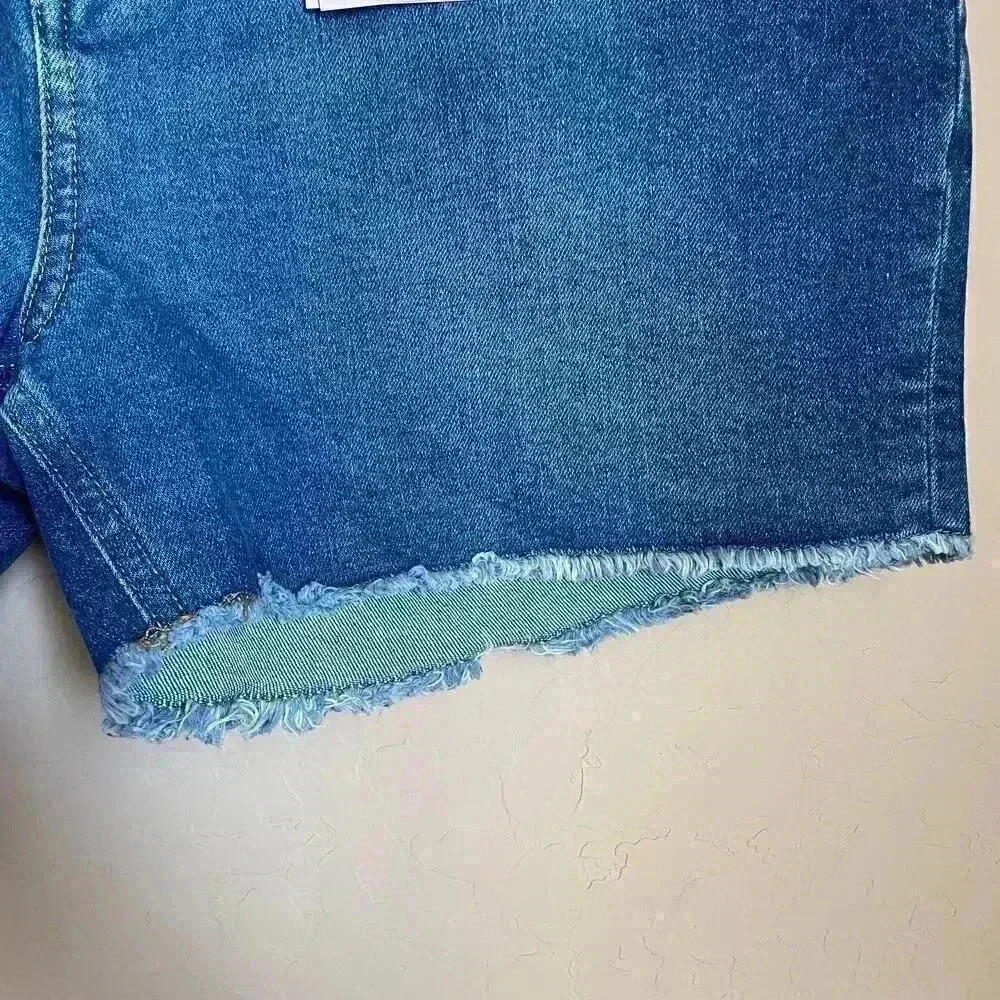 Boden Salcombe Denim Shorts 4"‎ Inseam Frayed Hem Medium Blue Wash Cotton 8 NWT - Picture 3 of 9